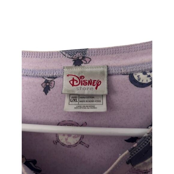 Disney Long Sleeve Eeyore Print All Over Henley Pajama Top Purple Size L… - Picture 8 of 12